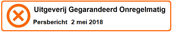 Uitgeverij Gegarandeerd Onregelmatig 2 mei 2018